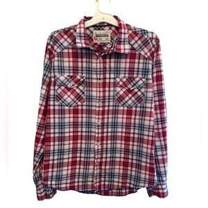 SBS‎ Superbad Shirt Mens Extra Large Red/Blue Plaid cotton
